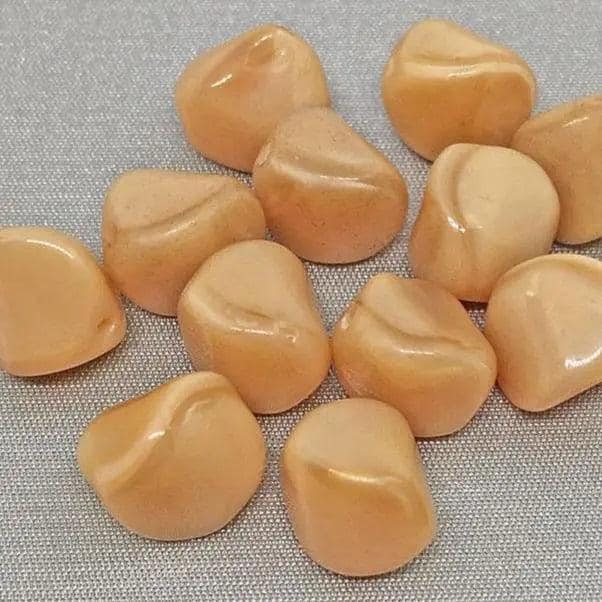 12 Vintage Beige Opal Czech Baroque Glass Beads