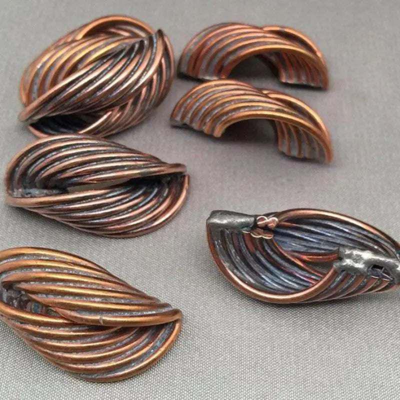 4 Vintage Brass Abstract Metal Components
