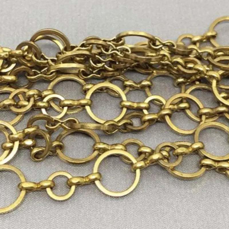 1 Foot Vintage Brass Ring Chain