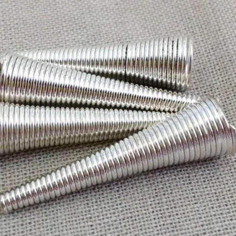 10 Vintage Silver Plated Spring Cone Bead Caps