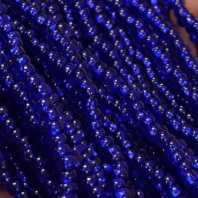 1 Hank Blue Cobalt Silver Lined Czech Glass Seed Beads