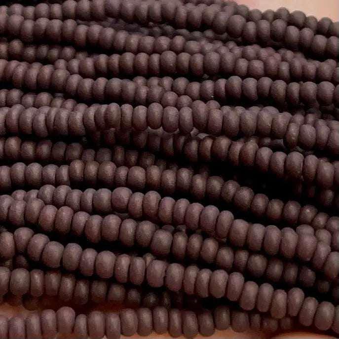 1 Hank Brown Dark Czech Matte Glass Seed Beads
