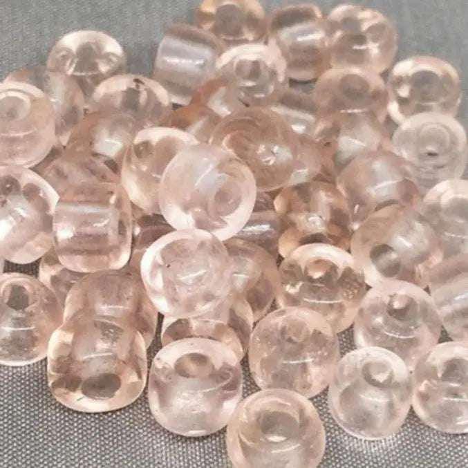 100 Vintage Pink Rocaille Glass Beads