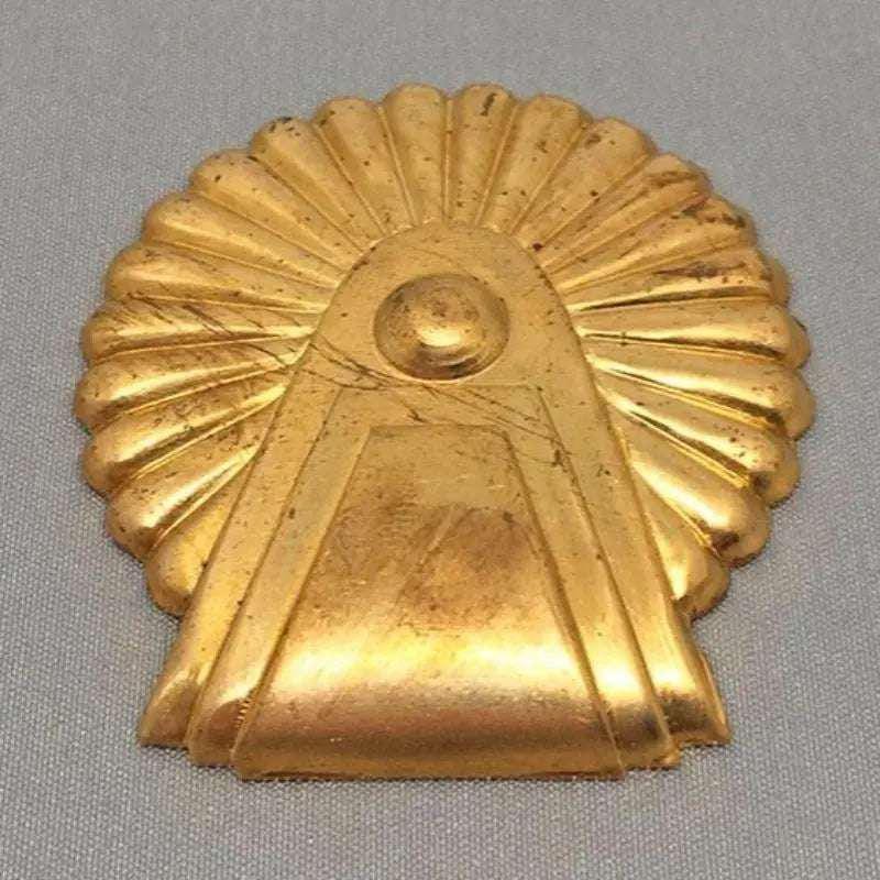 1 Vintage Brass Art Deco Stamping