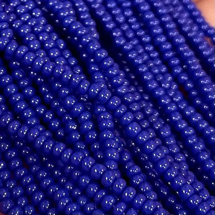 1 Hank Blue Royal Czech Glass Seed Beads