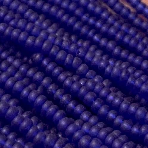 1 Hank Blue Cobalt Czech Matte Glass Seed Beads