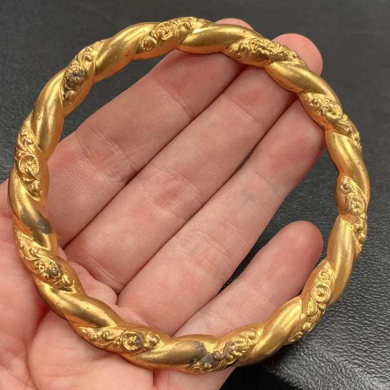 1 Vintage Brass Large Ring Stamping