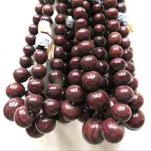 1 Vintage Brown Sienna Graduated Strand Japan Glass Beads